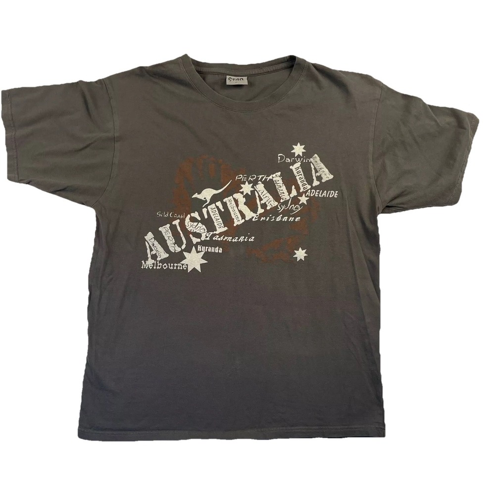 Australia's Major Cities‎ Gray Size XL T Shirt Perth Darwin Brisbane Melbourne